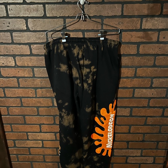 Nickelodeon XL Black and Orange Tie-Dye Pants - Picture 3 of 3